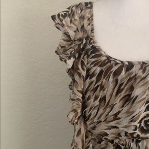 Right ruffle Charlotte Russe abstract print dress